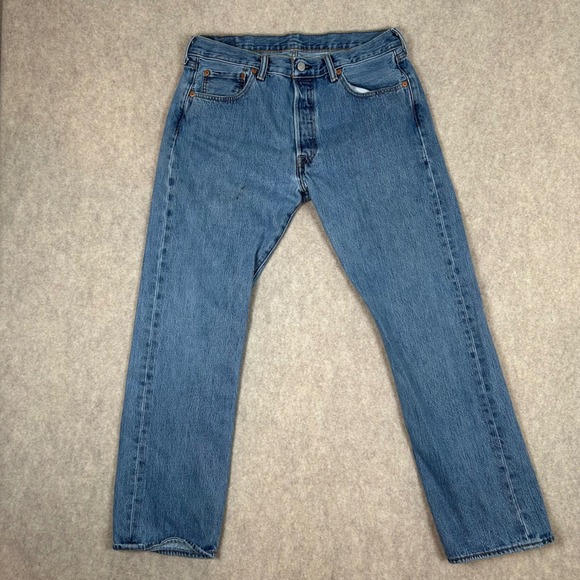 Levi's Other - Levi's 501 Original Fit Jeans Mens W34 L30 Blue Medium Wash Straight Leg
